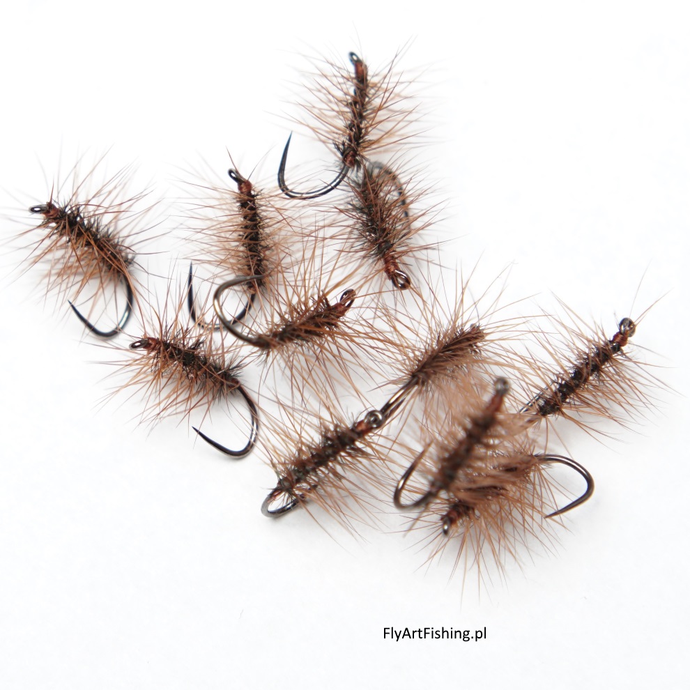 Sucha mucha wędkarska na San na lipienie lipienia jeżyk spinerek